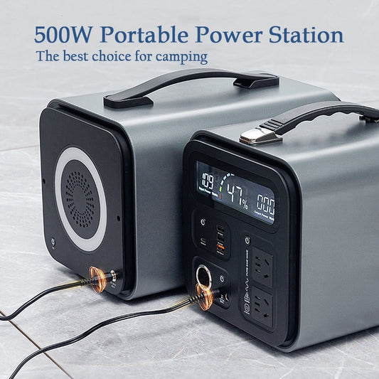 500W Portable Power Station Pure Sine Wave Generator Camping Home RV Refrigerator TV Drone Laptops Battery - PiotrD