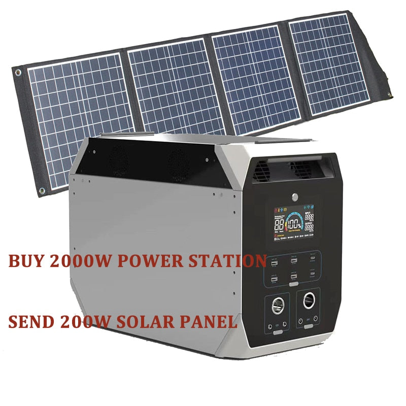 Power station 2000W  with 200W Solar Panel - PiotrD